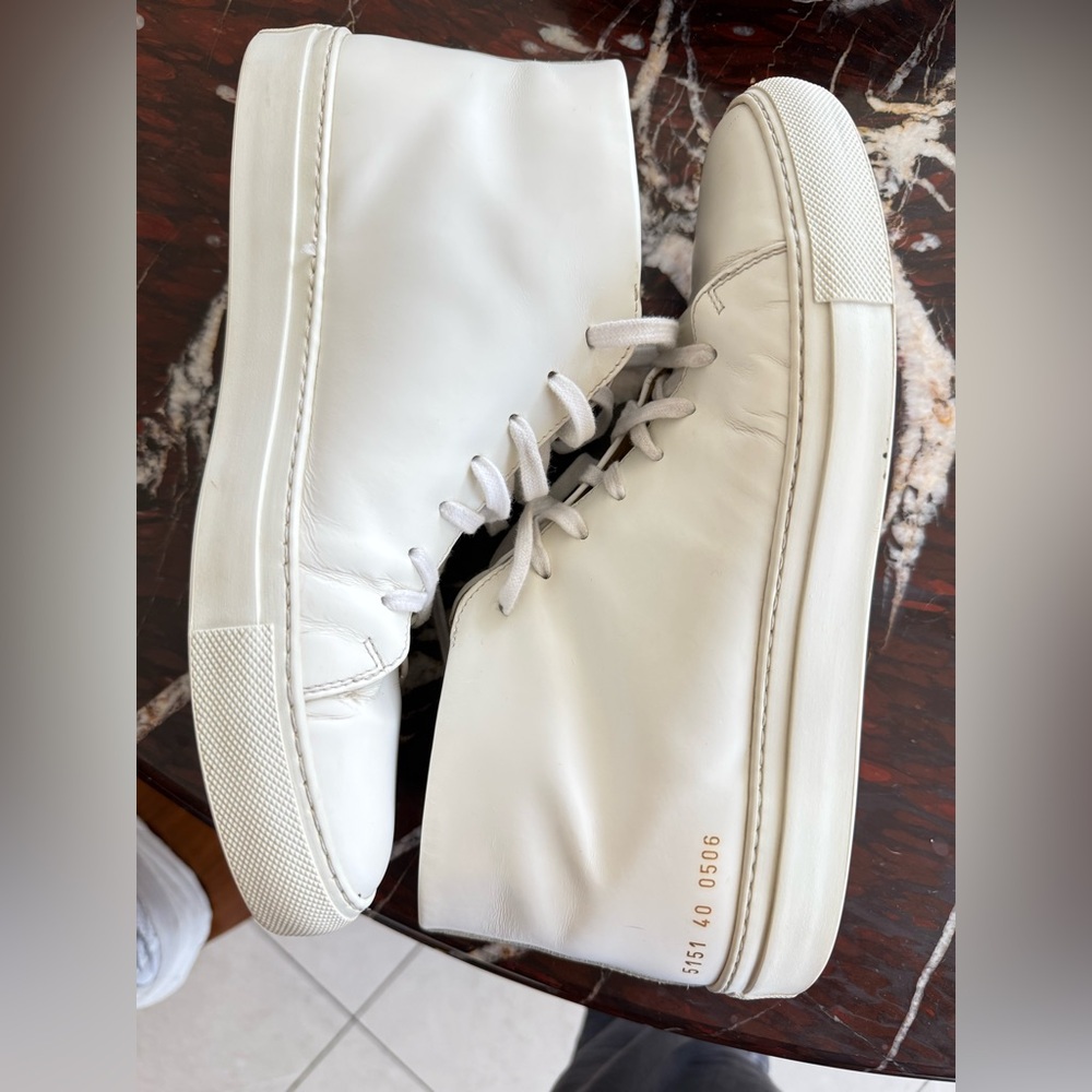 Common Projects White High-Top Sneakers